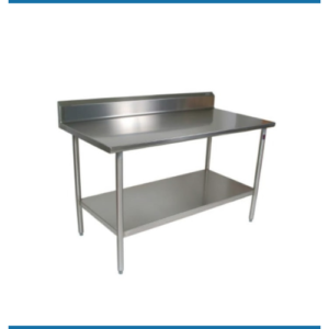 Stainless Steel Table With Backsplash